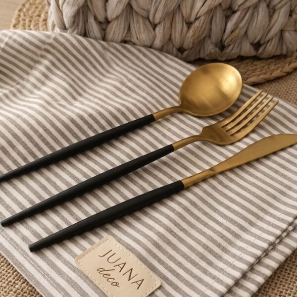 Set Cubiertos Black x3