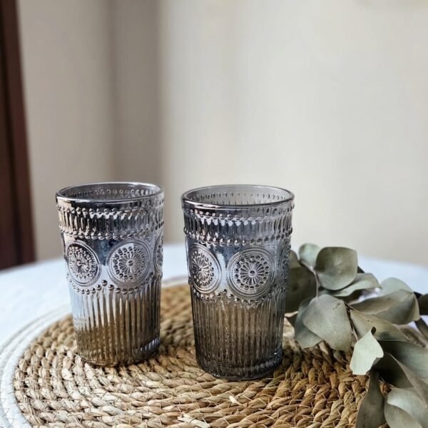 Vaso Solcito Gris Humo x6