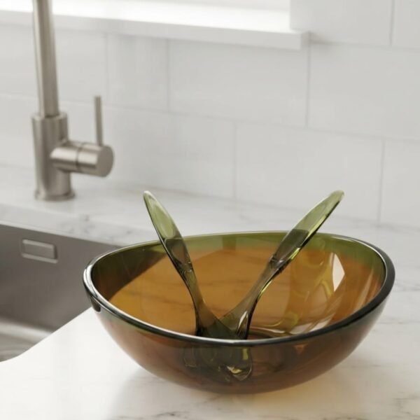 Set Ensaladera Oval Verde Oliva